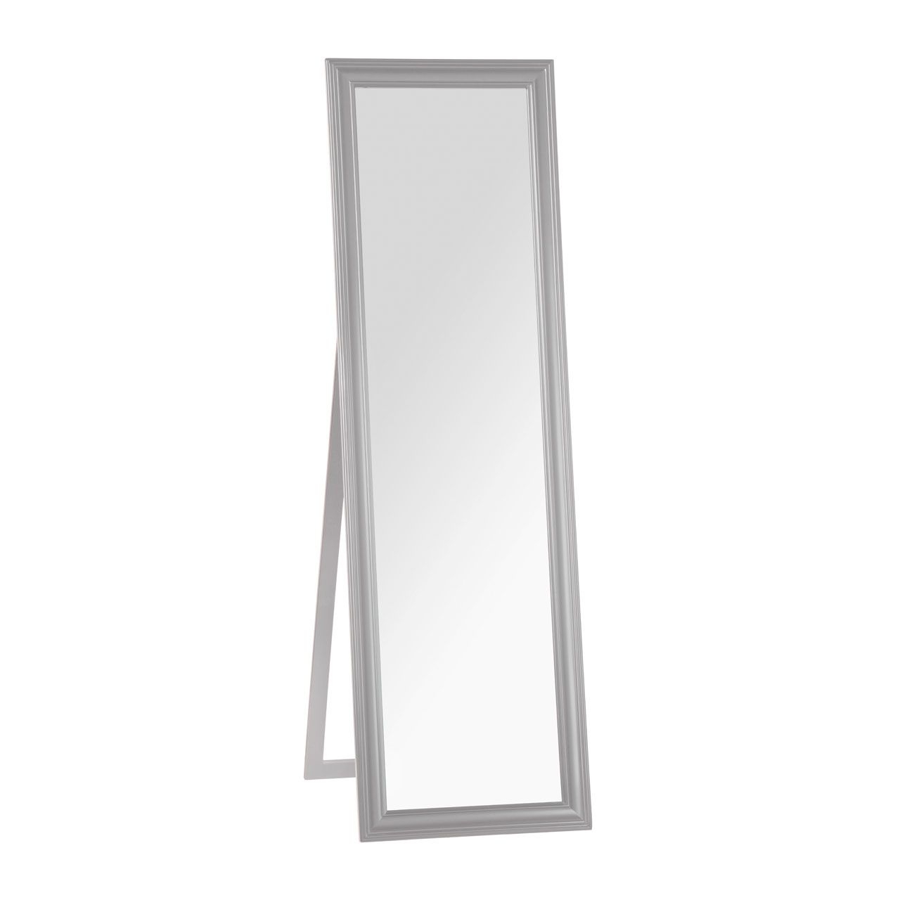 Urban Floor Standing Cheval Mirror In Grey Wooden Frame