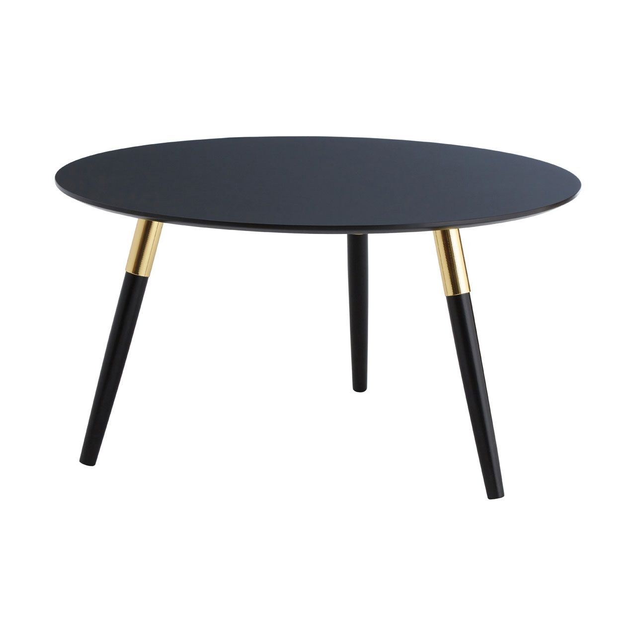 Nostra Round Wooden Coffee Table In Black