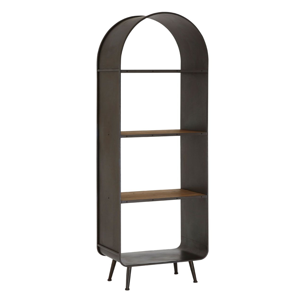 Trinity Tall Industrial Shelving Unit With Black Metal Frame
