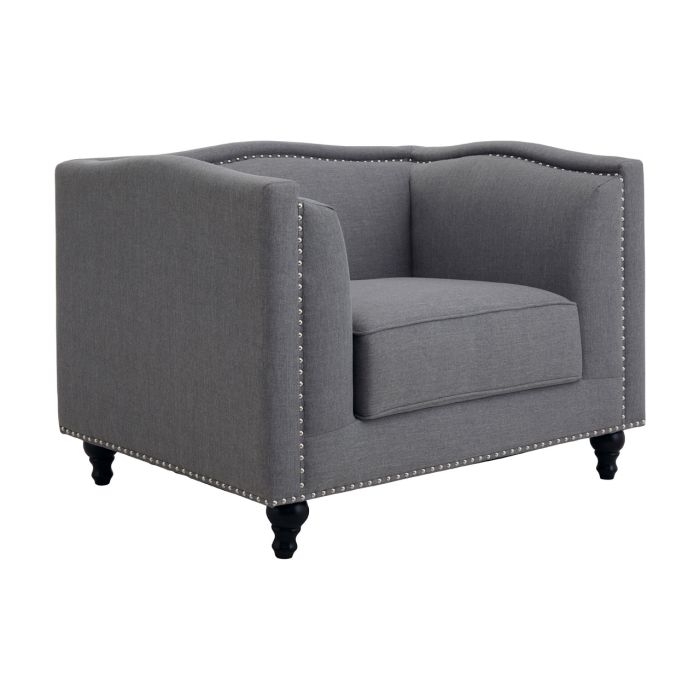 Fresnillo Fabric Upholstered Armchair In Grey