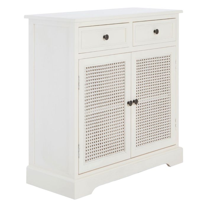 Hallaton Wooden Sideboard In Antique White With 2 Doors And 2 Drawers