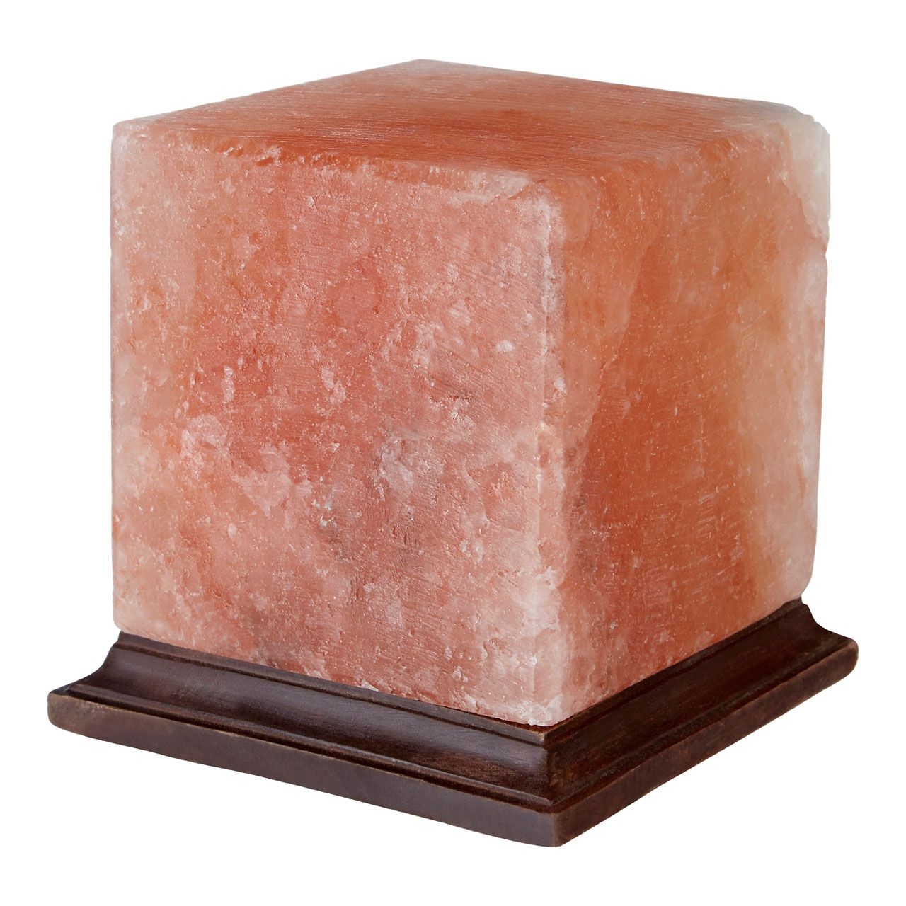 Trexant Box Design Salt Table Lamp In Orange