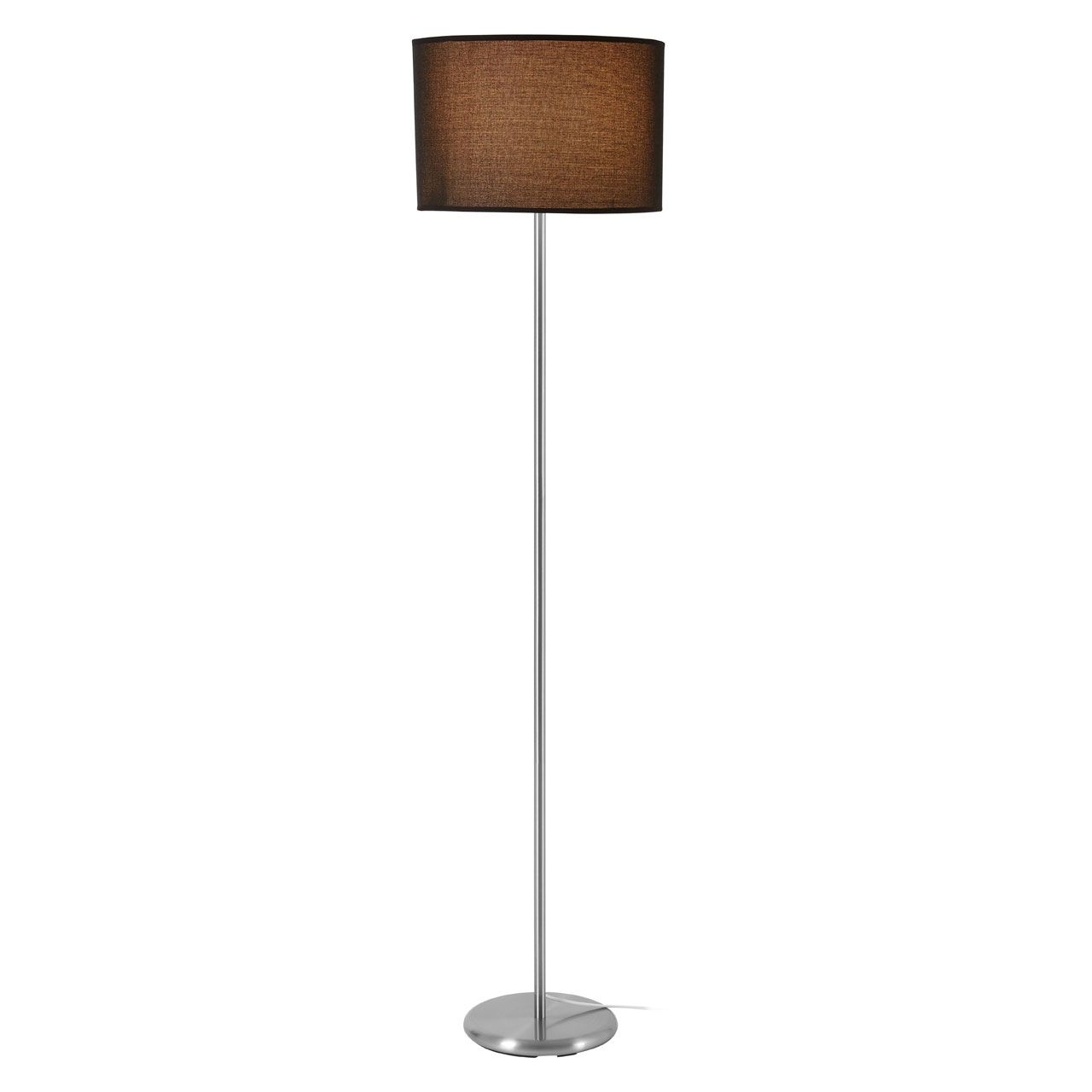 Forma Black Waffle Effect Polyester Shade Floor Lamp With Chrome Base