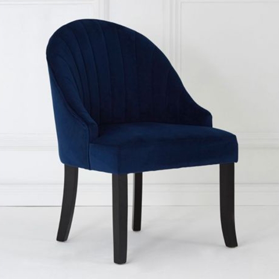 Dongcun Velvet Upholstered Bedroom Chair In Blue