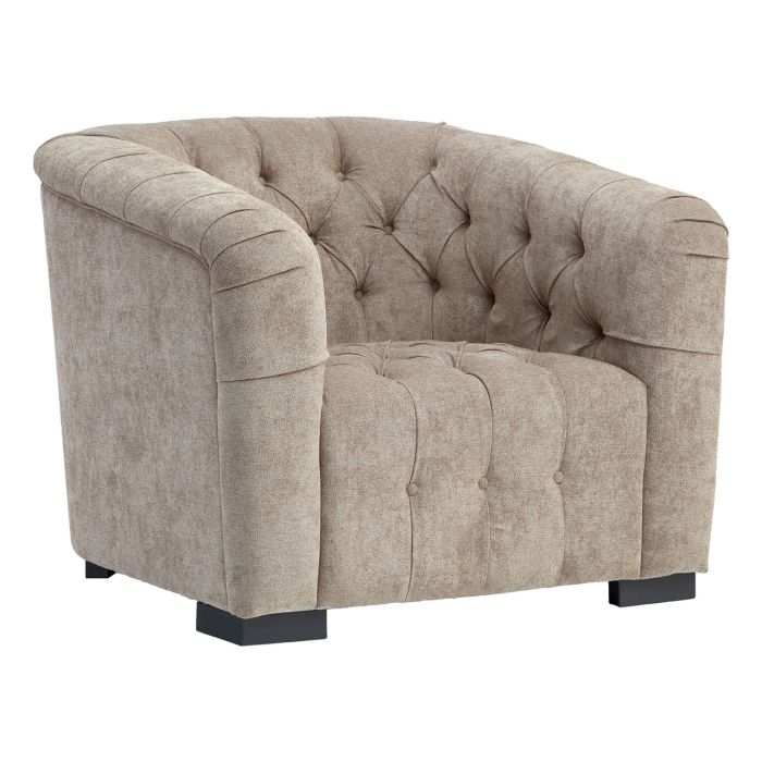 Fenton Fabric Upholstered Armchair In Natural