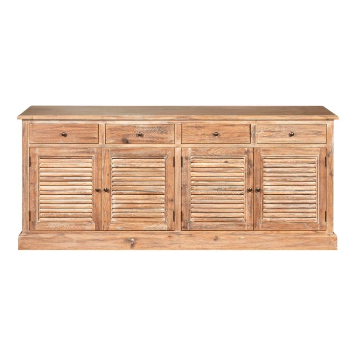 Leith Wooden Sideboard In Burnt Whitewash Oak With 4 Doors And 4 Drawers