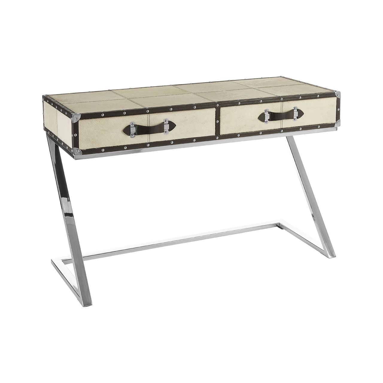 Kensington Townhouse Console Table In Textured With 2 Drawers