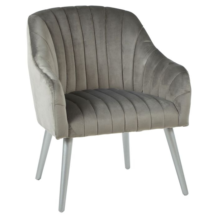 Lleida Fabric Upholstered Armchair In Grey