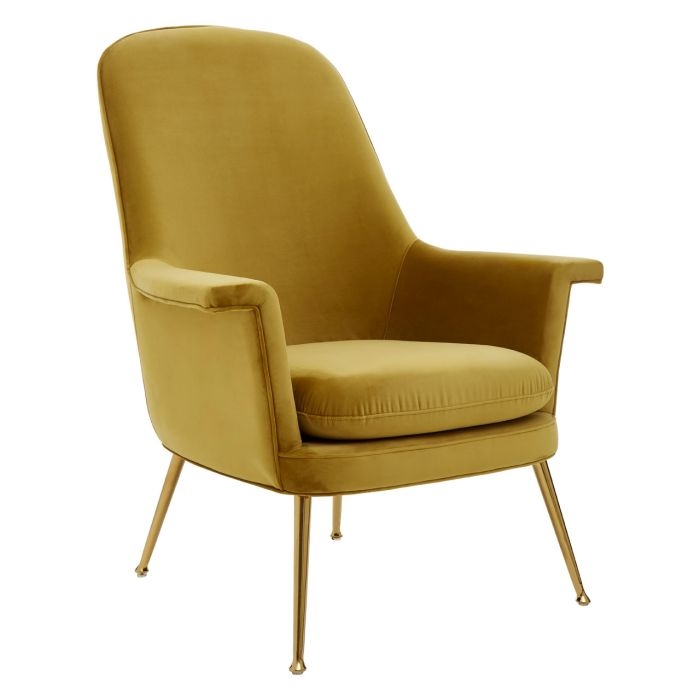 Harli Chenille Fabric Upholstered Armchair In Pistachio