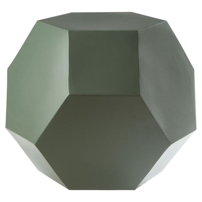 Cadfan Hexagonal Metal Side Table In Grey