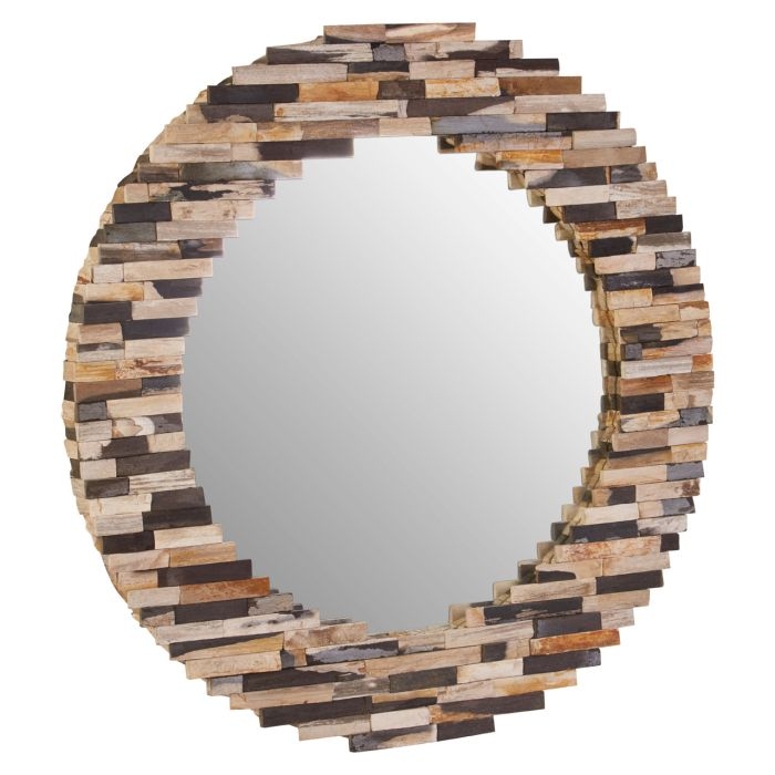 Ripley Tile Mosaic Effect Wall Mirror In Multi Colour Frame