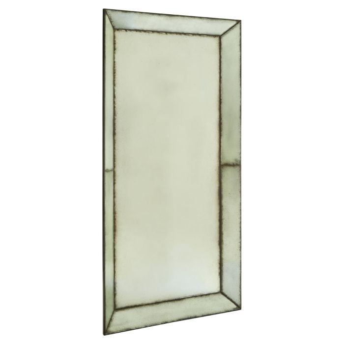 Rusper Large Bevelled Edges Wall Mirror In Antique Brass Frame