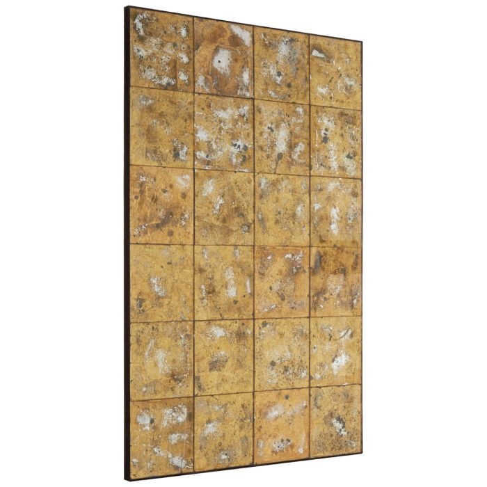 Rusper Panelled Design Wall Mirror In Antique Gold Frame