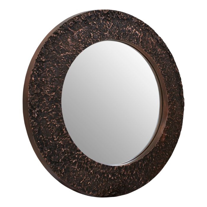 Arica Round Wall Mirror In Copper Aluminium Frame