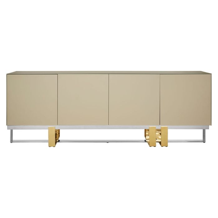 Dulwich Wooden Sideboard With Gold And Silver Stainless Steel Legs