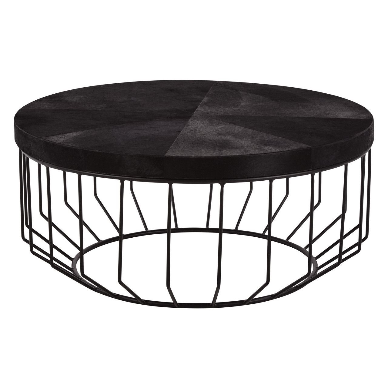 Kensington Townhouse Round Wooden Coffee Table In Black