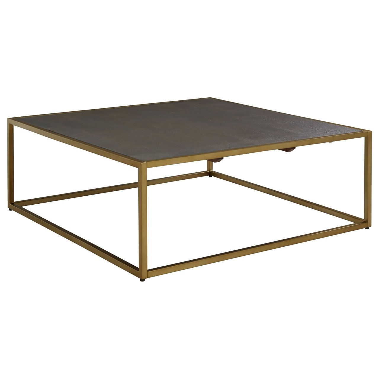 Kempton Wooden Coffee Table In Brown With Metal Frame