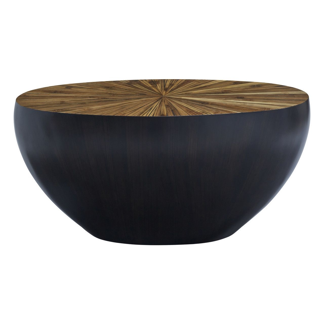 Gabelle Wooden Console Table In Bamboo And Black