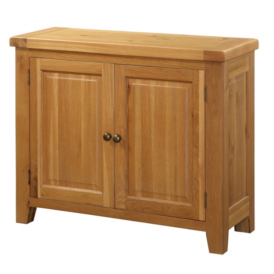 Acorn Wooden Small Sideboard In Light Oak With 2 Doors