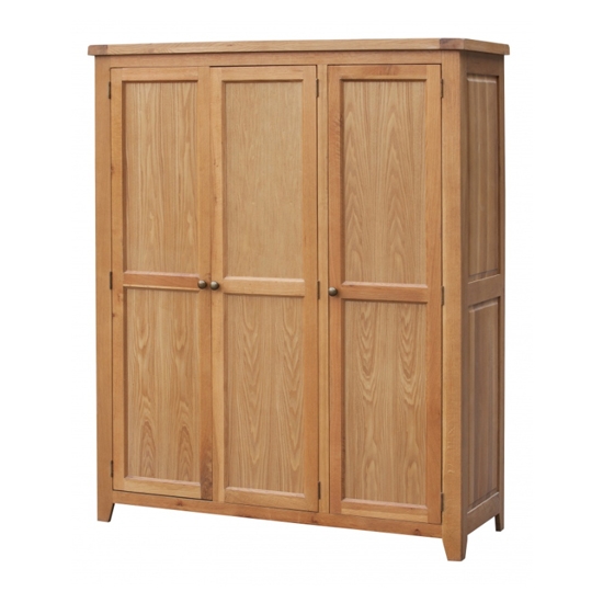 Acorn Wooden Wardrobe In Light Oak With 3 Doors