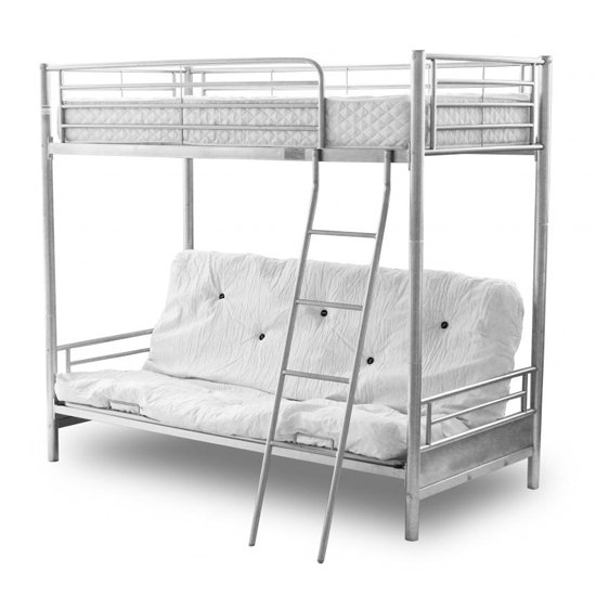 Alaska Metal Futon Bunk Bed In Silver