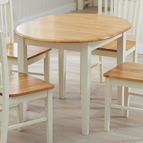 Alaska Wooden Dining Table In Oak And Cream
