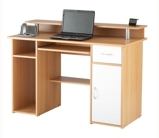 Albany Wooden Computer Desk In Beech Effect