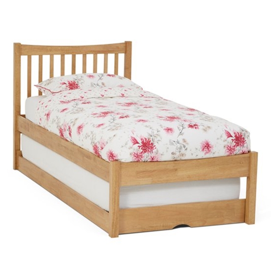 Alice Wooden Single Bed With Guest Bed In Honey Oak
