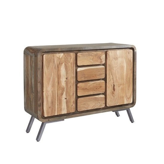 Aspen Large Sideboard In Reclaimed Wood With 2 Doors And 4 Drawers