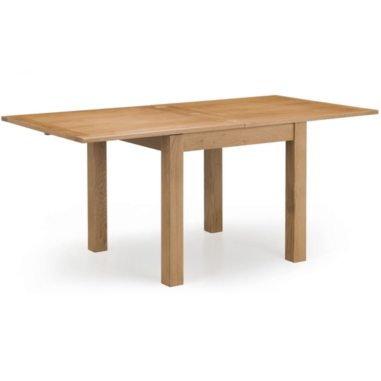 Astoria Flip Top Extending Wooden Dining Table In Waxed Oak