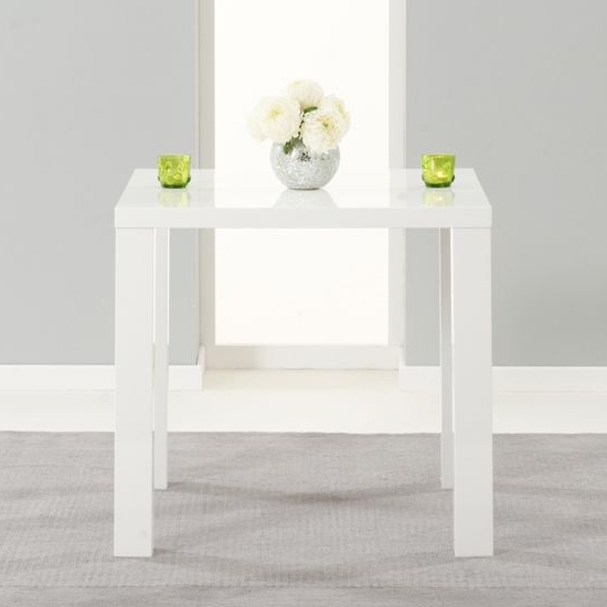 Ava Small Wooden Dining Table In White High Gloss