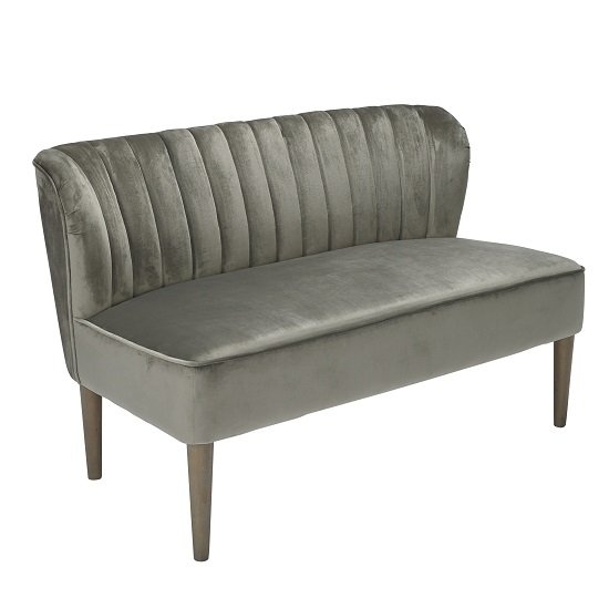 Bella Crushed Velvet 2 Seater Sofa In Grey