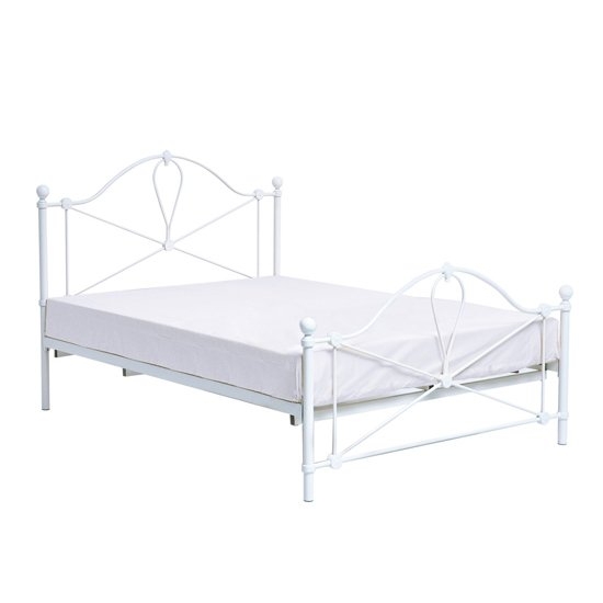 Bronte Metal Double Bed In White