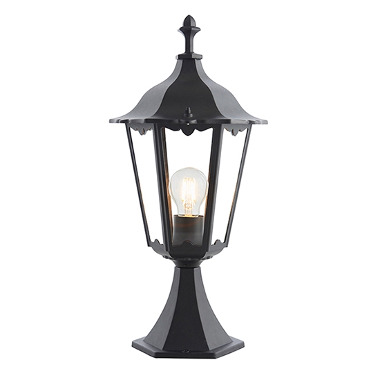 Burford Traditional Exterior Post Top Lantern In Matt Black