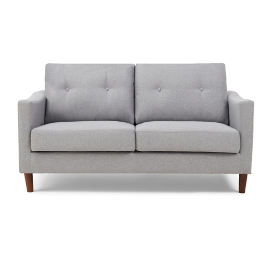 Carrie Linen Fabric 2 Seater Sofa In Grey