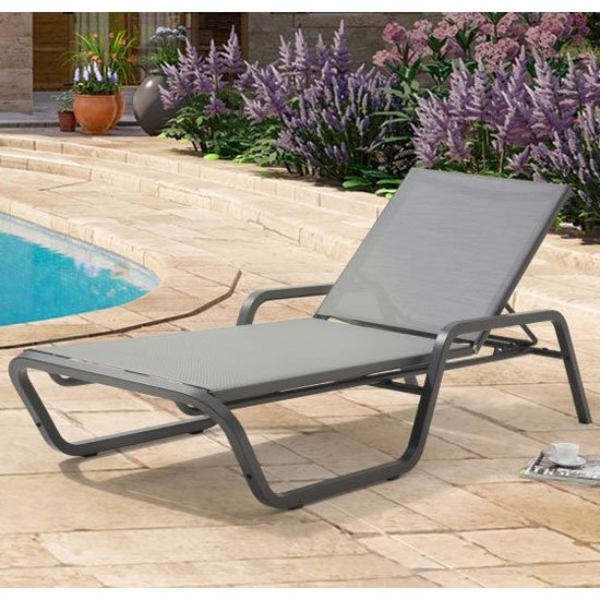 Cassie Garden Sun Chaise Lounger In Grey