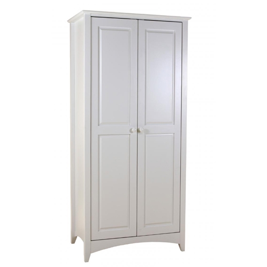 Chelsea Wooden Wardrobe In White With 2 Doors