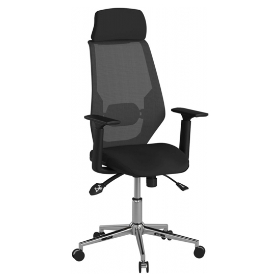 Clifton Mesh Back Fabric Seat Office Chair In Black