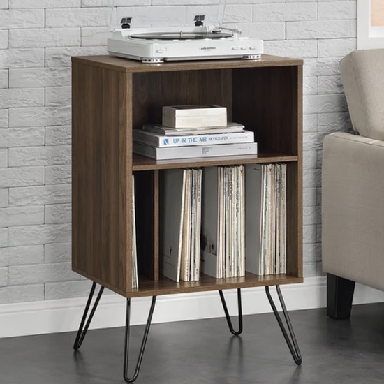Concord Wooden Bedside Table In Walnut