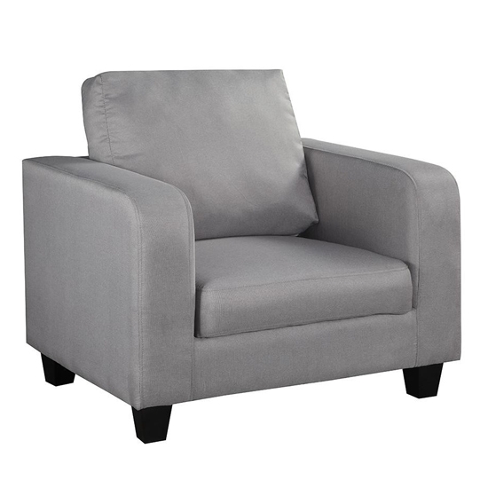 Cores Fabric 1 Seater Sofa In Grey