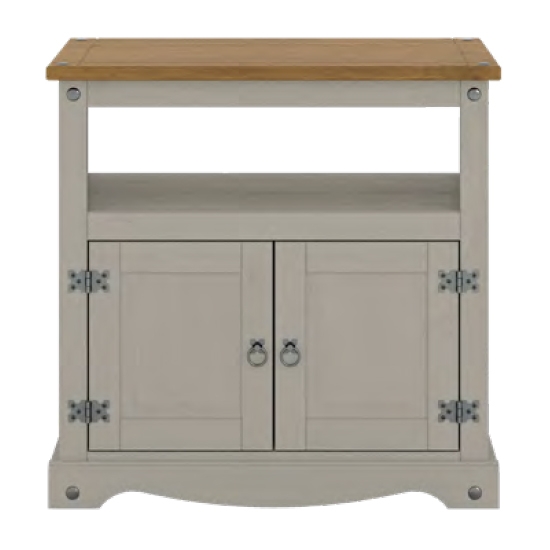 Corona Wooden 2 Doors And 1 Shelf Tv Stand In Grey