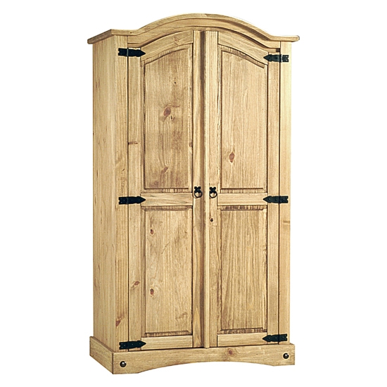 Corona Wooden Wardrobe In Light Pine With 2 Doors