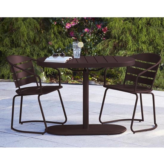 Cosco Intellifit Steel Set Of 3 Bistro Set In Sandy Brown