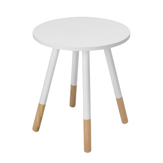 Costa Wooden Side Table In White