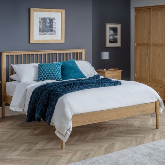 Cotswold Wooden Double Bed In Natural Oak