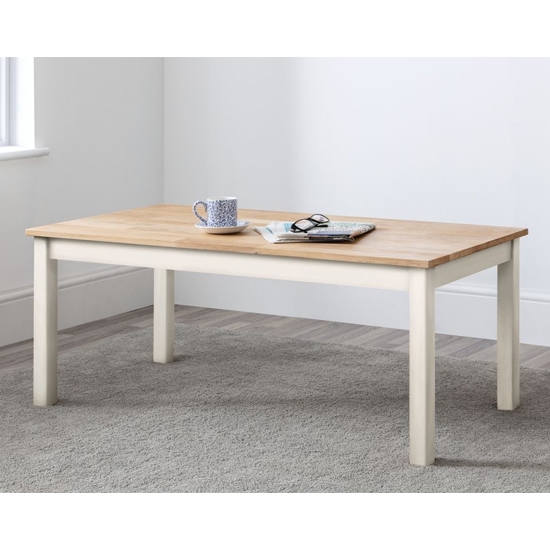 Coxmoor Wooden Coffee Table In White And Oak