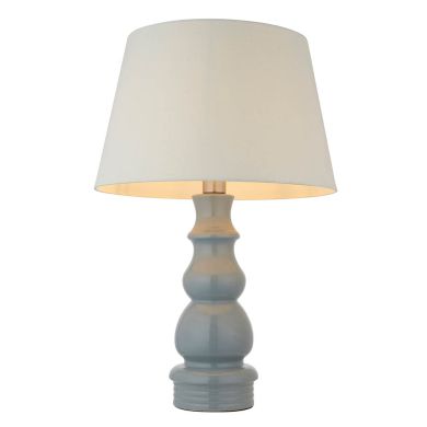 Provence 18 Inch Ivory Tapered Shade Table Lamp With Cici Ceramic Base