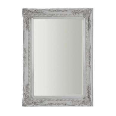 Cavalli Wall Bedroom Mirror In Weathered Silver Wooden Frame