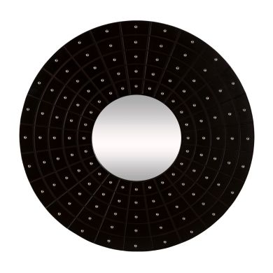 Sloane Wall Bedroom Mirror In Black Leather Effect Frame