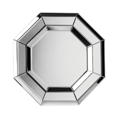 Newell Octagonal Wall Bedroom Mirror In Silver